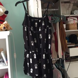 Girls black and silver pineapple jumper